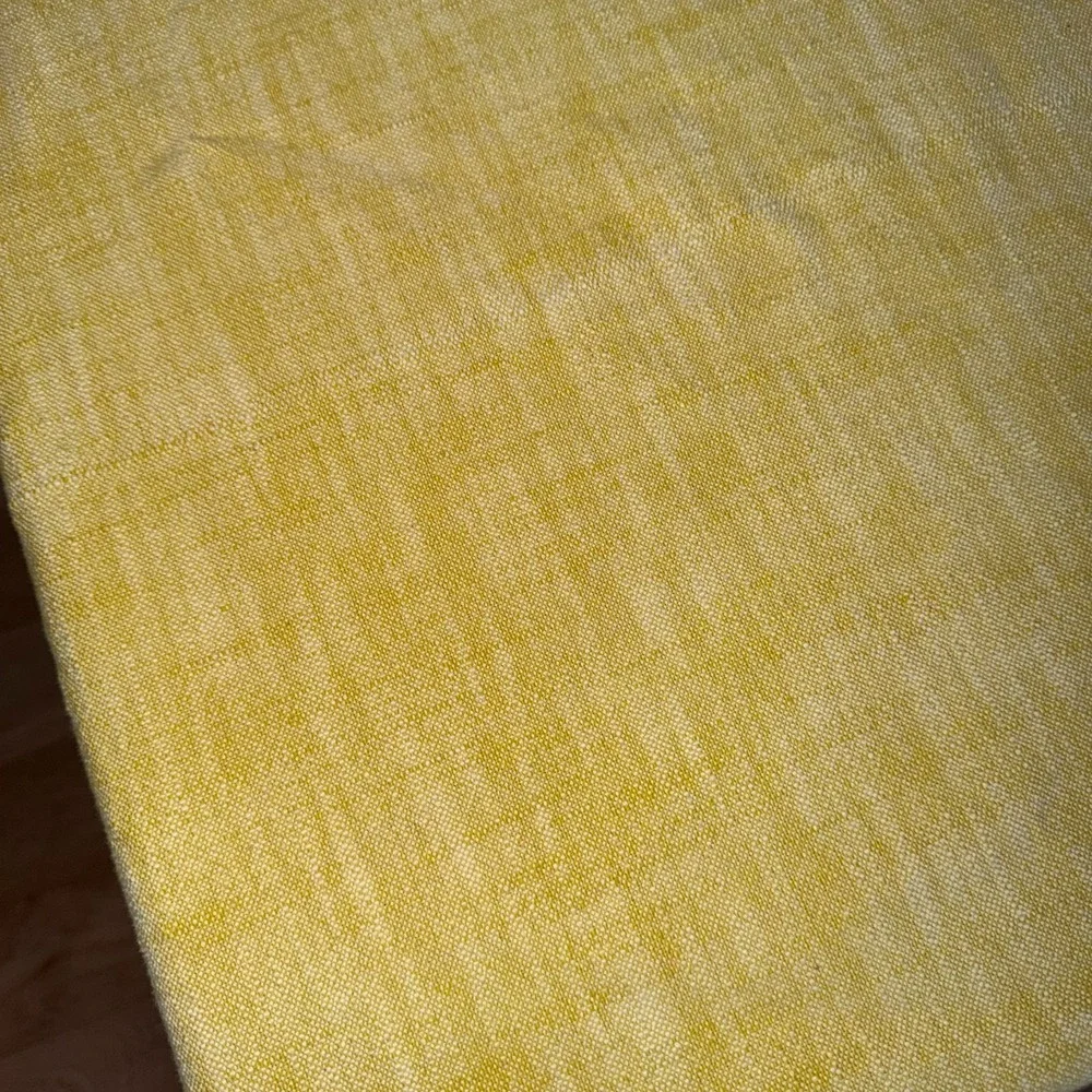 Anthropologie Pehr Tablecloth Yellow Green 100% Slub Cotton India 89